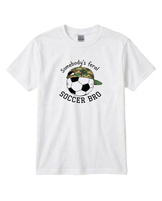 YOUTH Somebody's Feral Soccer Bro Chest Logo T Shirt | Hoodie | Long Sleeve | Sweatshirt | Crew Neck | Tank Top Fiesta Doodle waterproof vinyl sticker. dishwasher safe outdoor sticker.