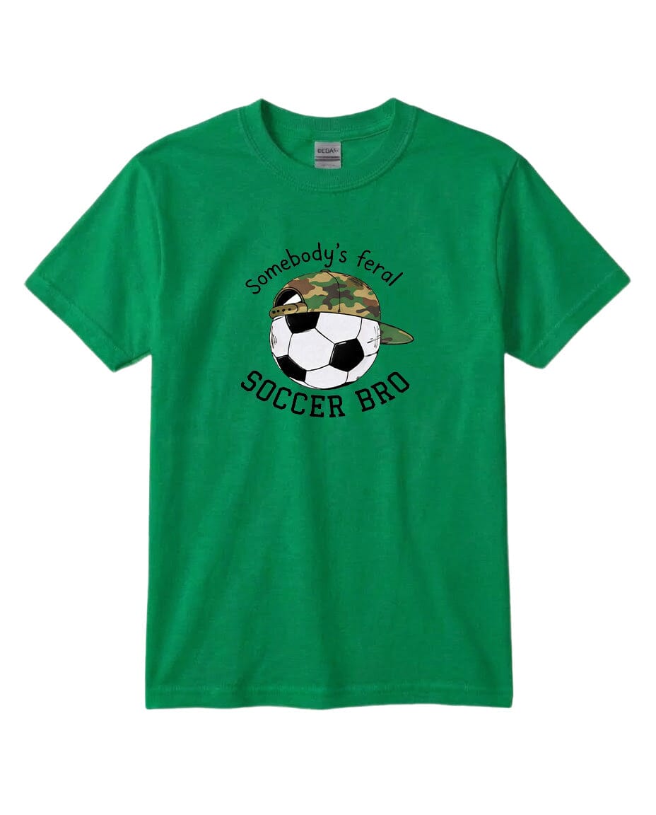 YOUTH Somebody's Feral Soccer Bro Chest Logo T Shirt | Hoodie | Long Sleeve | Sweatshirt | Crew Neck | Tank Top Fiesta Doodle waterproof vinyl sticker. dishwasher safe outdoor sticker.