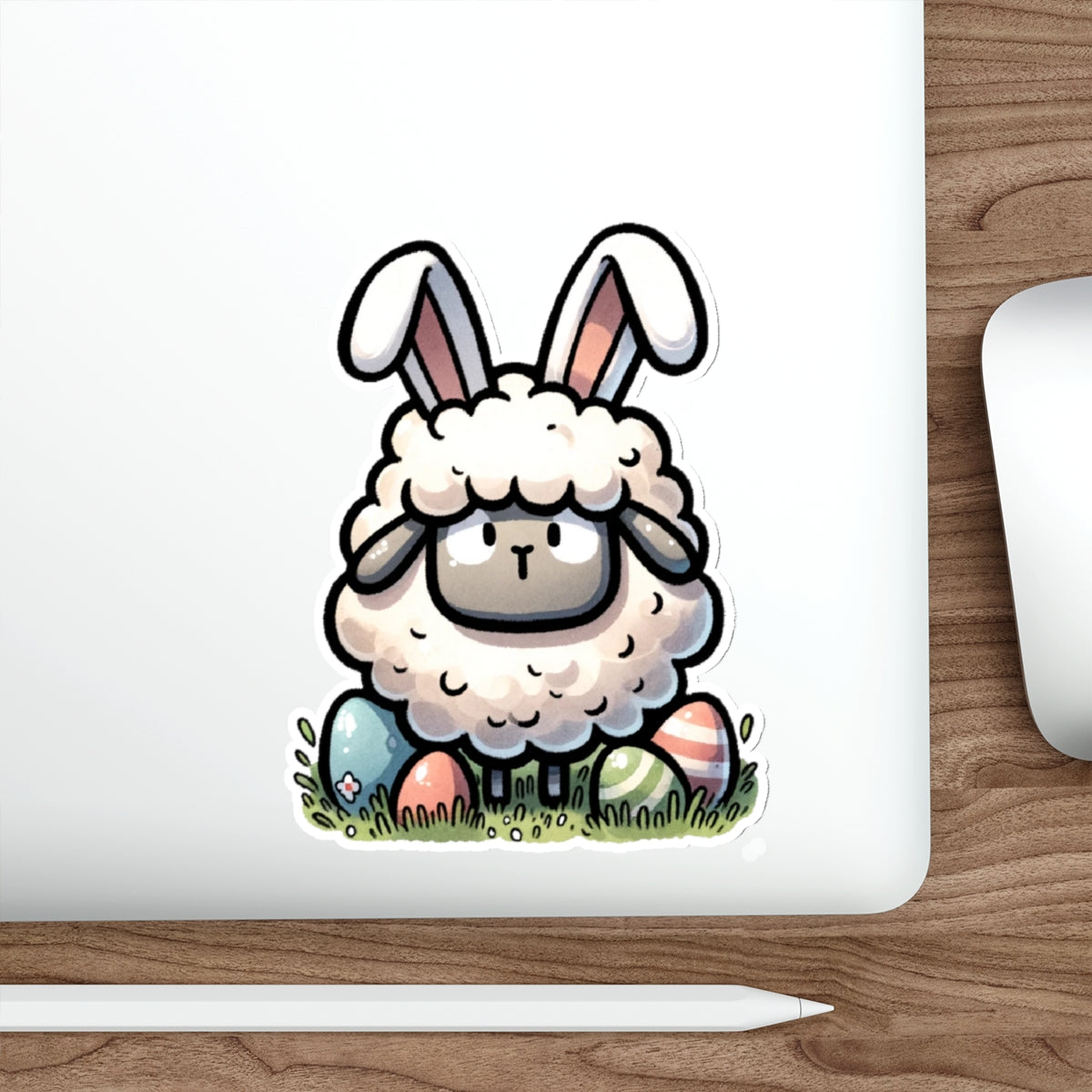 Baah-ny Ears Funny Easter Die-Cut Sticker