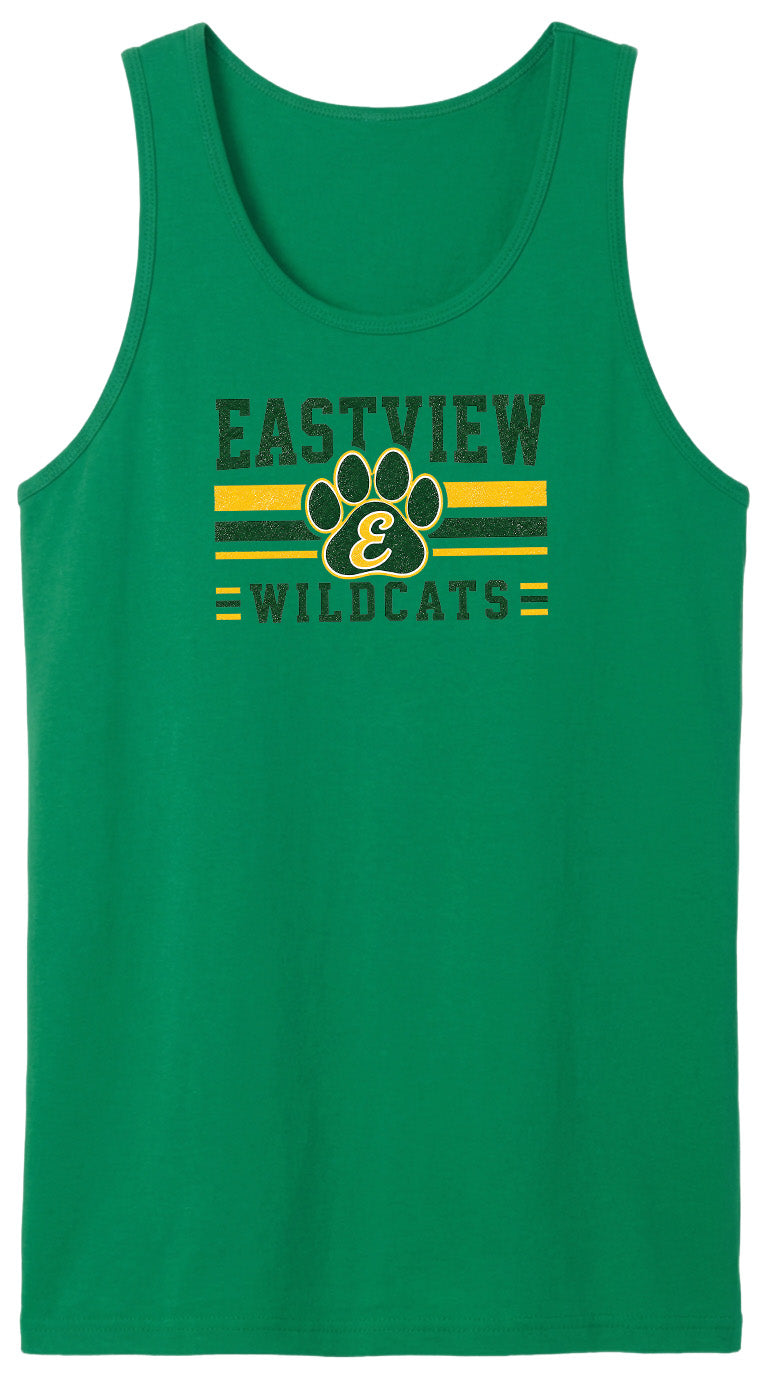 A green tank top with the text "EASTVIEW WILDCATS" printed on it.