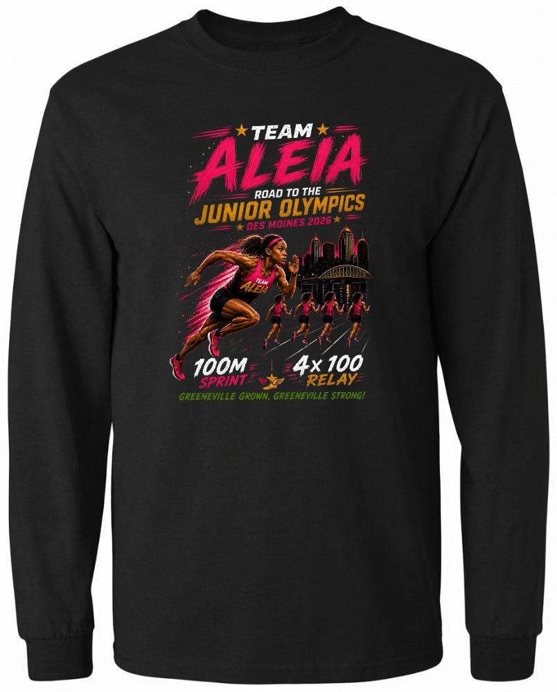 ADULT Team Aleia Full Chest Logo T Shirt | Hoodie | Long Sleeve | Sweatshirt | Crew Neck | Tank Top