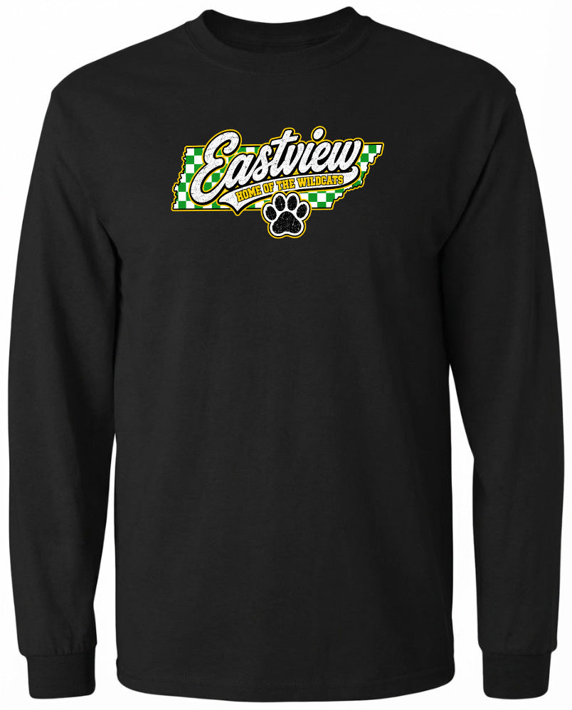 ADULT Eastview Home of the Wildcats Chest Logo T Shirt | Hoodie | Long Sleeve | Sweatshirt | Crew Neck | Tank Top 1