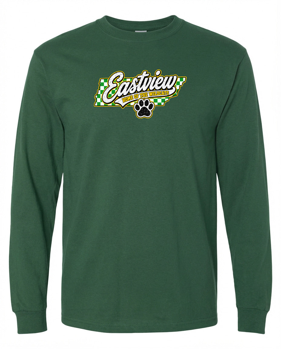 ADULT Eastview Home of the Wildcats Chest Logo T Shirt | Hoodie | Long Sleeve | Sweatshirt | Crew Neck | Tank Top 1