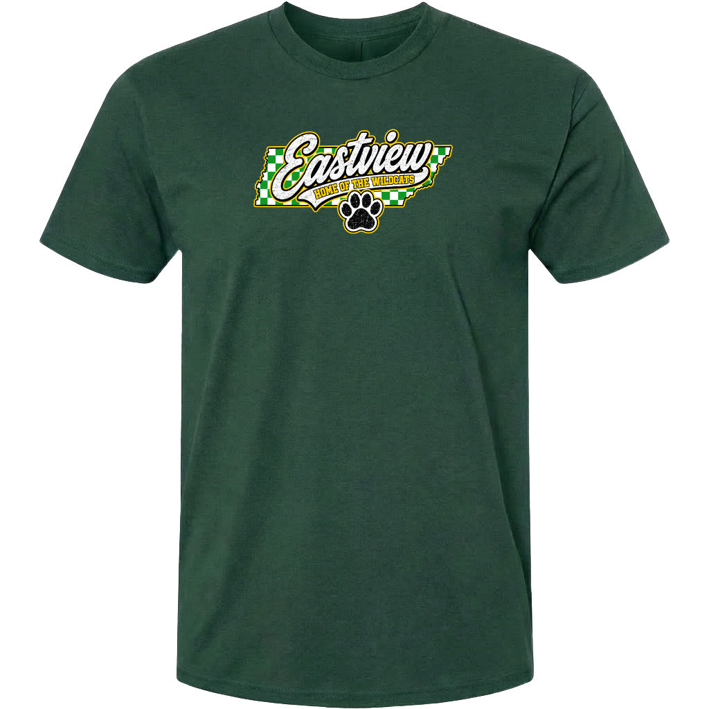 ADULT Eastview Home of the Wildcats Chest Logo T Shirt | Hoodie | Long Sleeve | Sweatshirt | Crew Neck | Tank Top 1