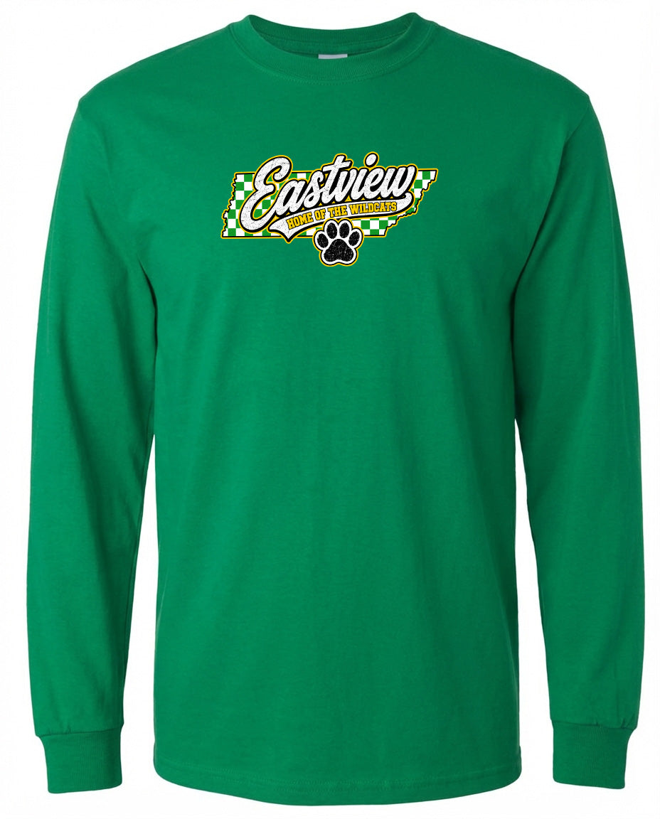 ADULT Eastview Home of the Wildcats Chest Logo T Shirt | Hoodie | Long Sleeve | Sweatshirt | Crew Neck | Tank Top 1