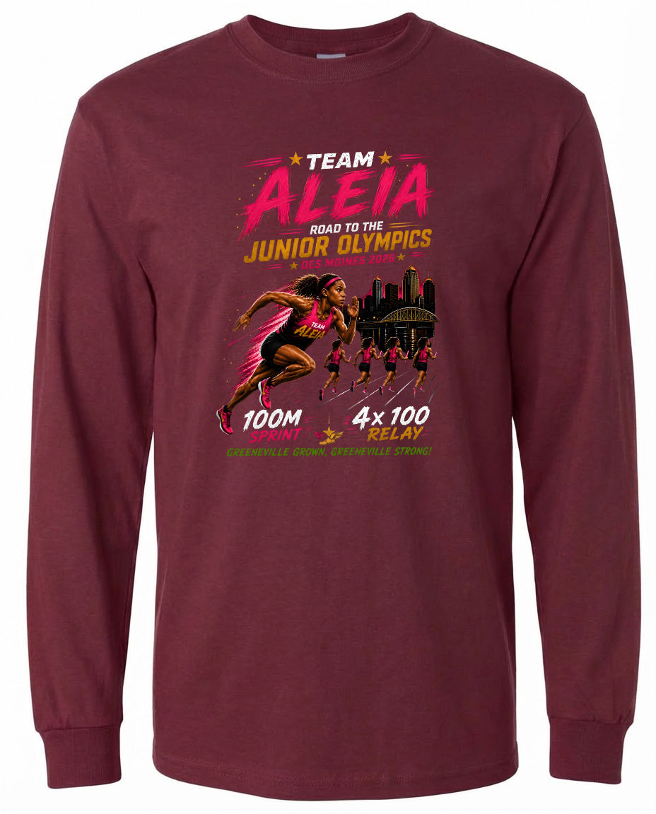 ADULT Team Aleia Full Chest Logo T Shirt | Hoodie | Long Sleeve | Sweatshirt | Crew Neck | Tank Top