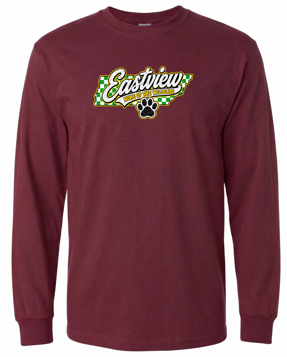 ADULT Eastview Home of the Wildcats Chest Logo T Shirt | Hoodie | Long Sleeve | Sweatshirt | Crew Neck | Tank Top 1