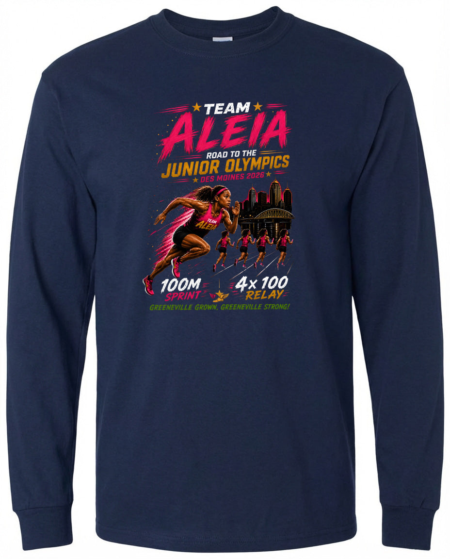 ADULT Team Aleia Full Chest Logo T Shirt | Hoodie | Long Sleeve | Sweatshirt | Crew Neck | Tank Top