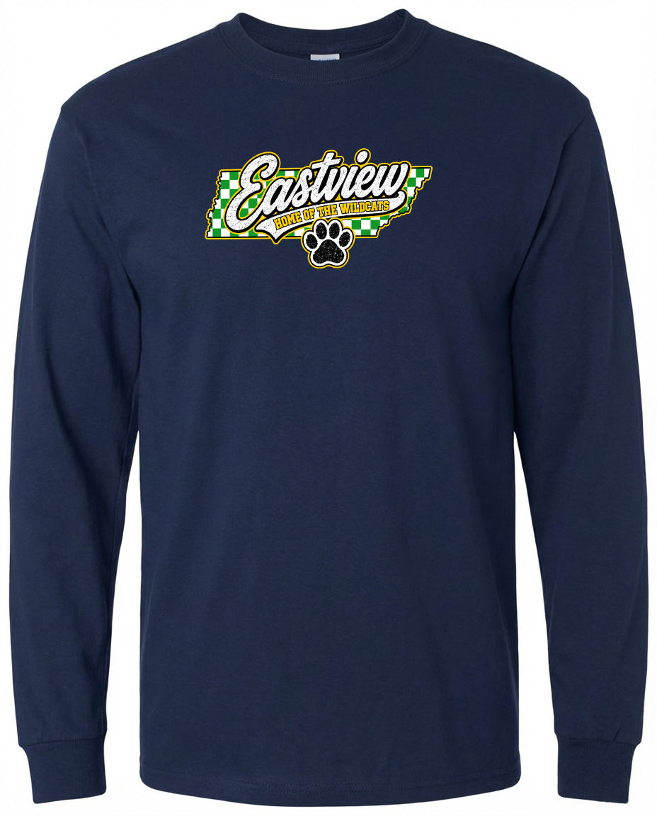 ADULT Eastview Home of the Wildcats Chest Logo T Shirt | Hoodie | Long Sleeve | Sweatshirt | Crew Neck | Tank Top 1