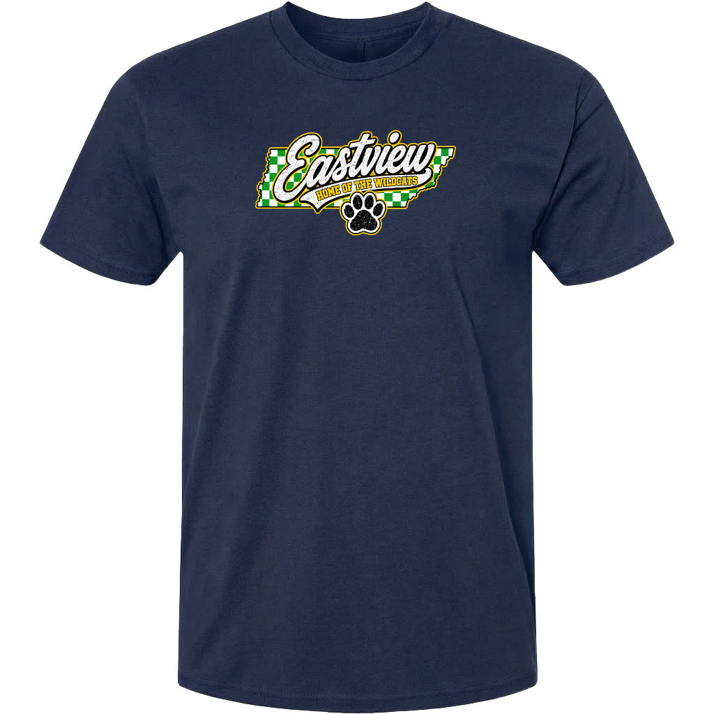 ADULT Eastview Home of the Wildcats Chest Logo T Shirt | Hoodie | Long Sleeve | Sweatshirt | Crew Neck | Tank Top 1