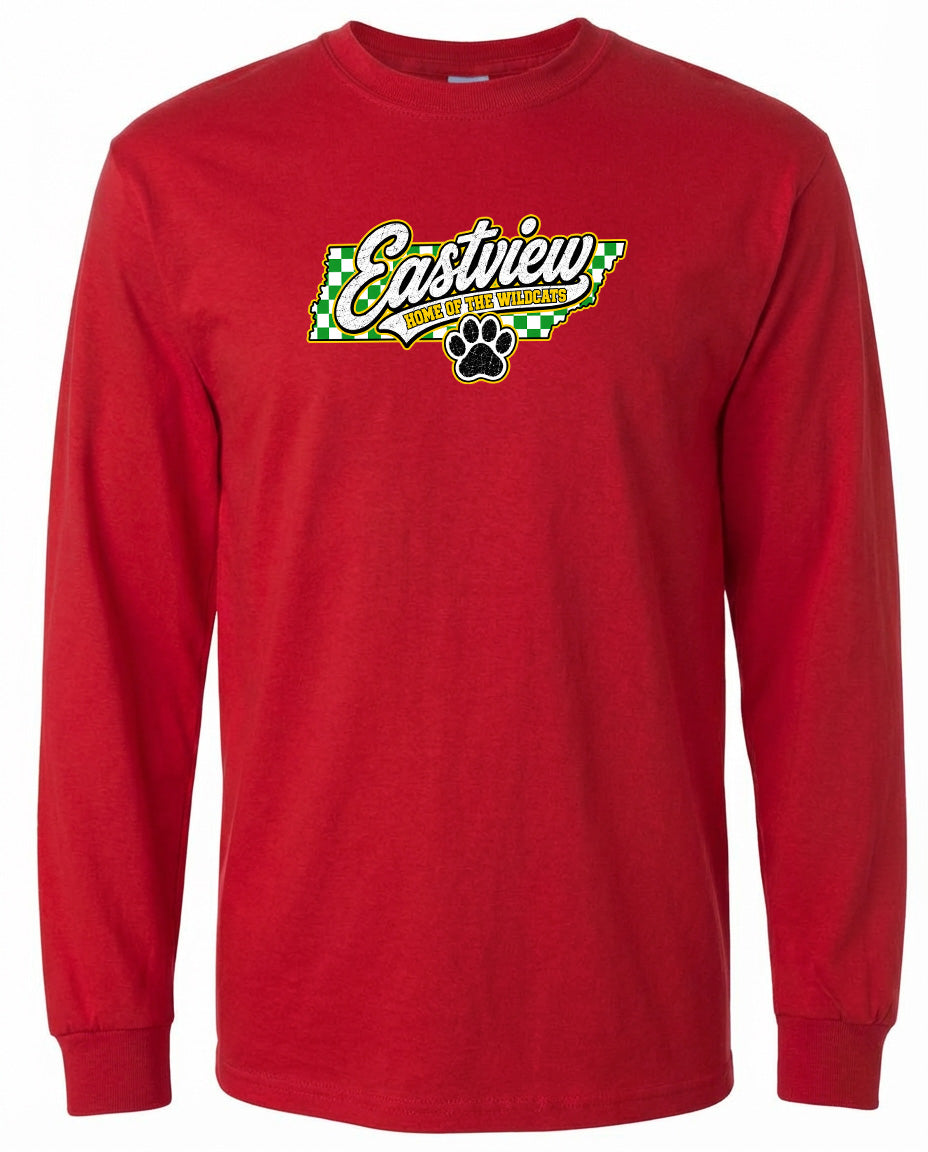 ADULT Eastview Home of the Wildcats Chest Logo T Shirt | Hoodie | Long Sleeve | Sweatshirt | Crew Neck | Tank Top 1