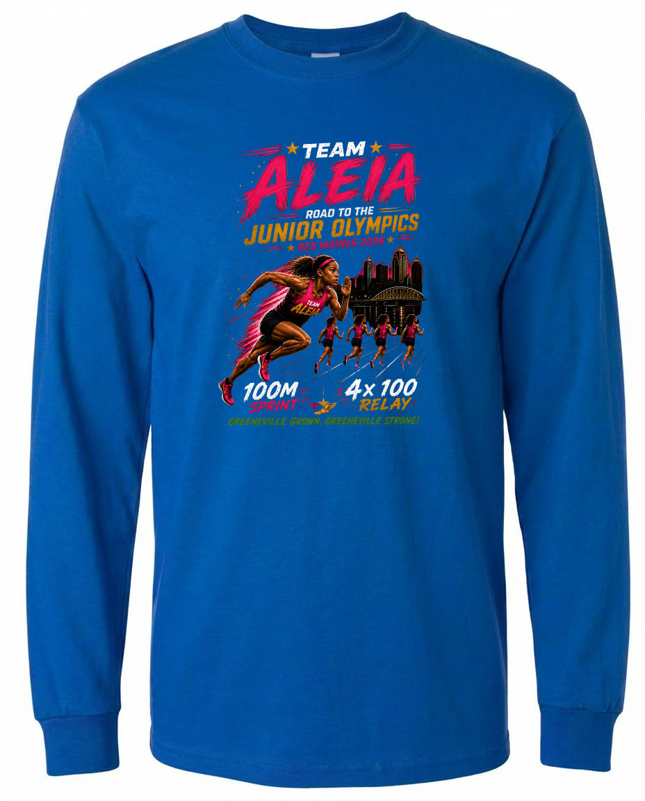 ADULT Team Aleia Full Chest Logo T Shirt | Hoodie | Long Sleeve | Sweatshirt | Crew Neck | Tank Top