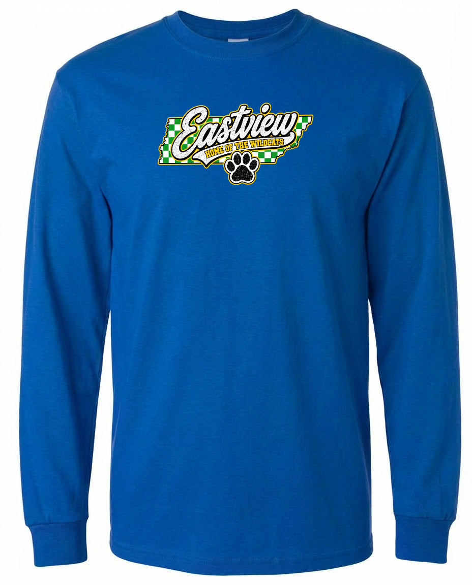 ADULT Eastview Home of the Wildcats Chest Logo T Shirt | Hoodie | Long Sleeve | Sweatshirt | Crew Neck | Tank Top 1