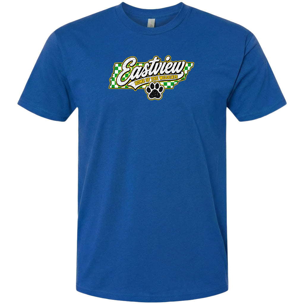 ADULT Eastview Home of the Wildcats Chest Logo T Shirt | Hoodie | Long Sleeve | Sweatshirt | Crew Neck | Tank Top 1