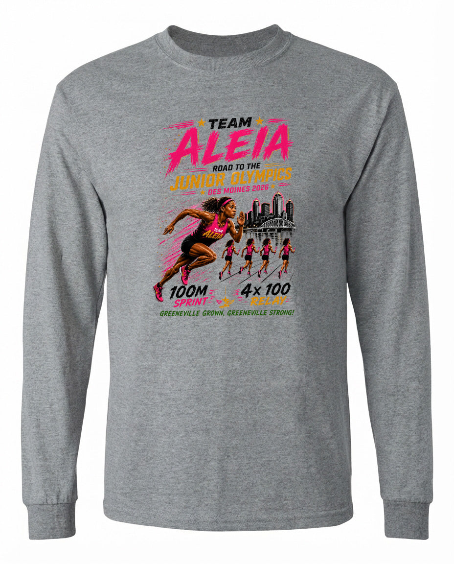 ADULT Team Aleia Full Chest Logo T Shirt | Hoodie | Long Sleeve | Sweatshirt | Crew Neck | Tank Top