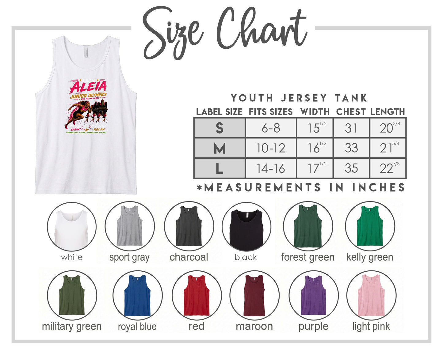YOUTH Team Aleia Full Chest Logo T Shirt | Hoodie | Long Sleeve | Sweatshirt | Crew Neck | Tank Top
