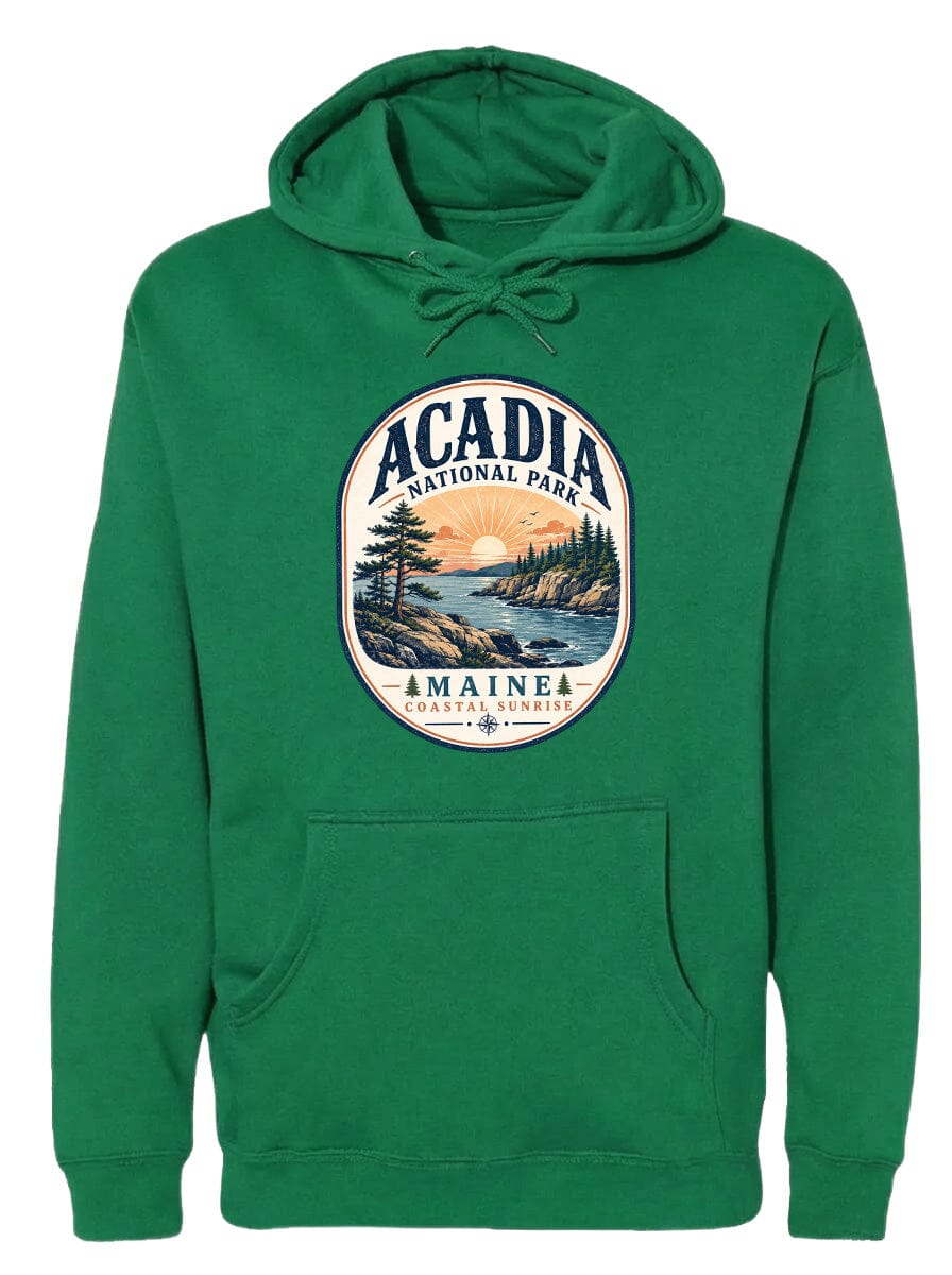 ADULT Acadia National Park Badge Chest Logo T Shirt | Hoodie | Long Sleeve | Sweatshirt | Crew Neck | Tank Top 2 Fiesta Doodle waterproof vinyl sticker. dishwasher safe outdoor sticker.
