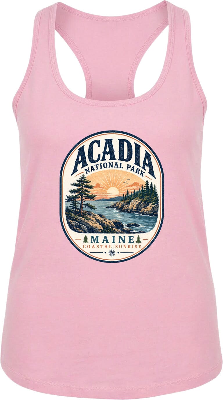 ADULT Acadia National Park Badge Chest Logo T Shirt | Hoodie | Long Sleeve | Sweatshirt | Crew Neck | Tank Top 2 Fiesta Doodle waterproof vinyl sticker. dishwasher safe outdoor sticker.