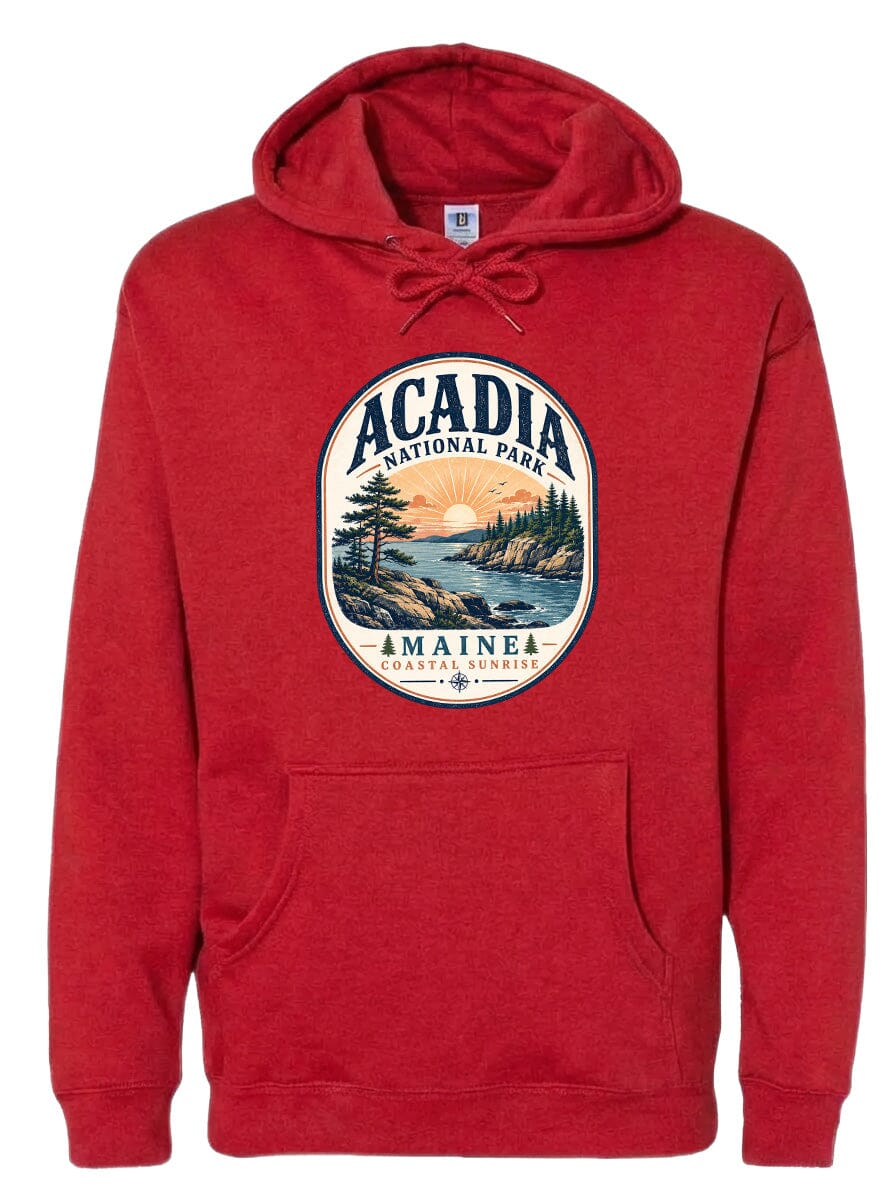 ADULT Acadia National Park Badge Chest Logo T Shirt | Hoodie | Long Sleeve | Sweatshirt | Crew Neck | Tank Top 2 Fiesta Doodle waterproof vinyl sticker. dishwasher safe outdoor sticker.