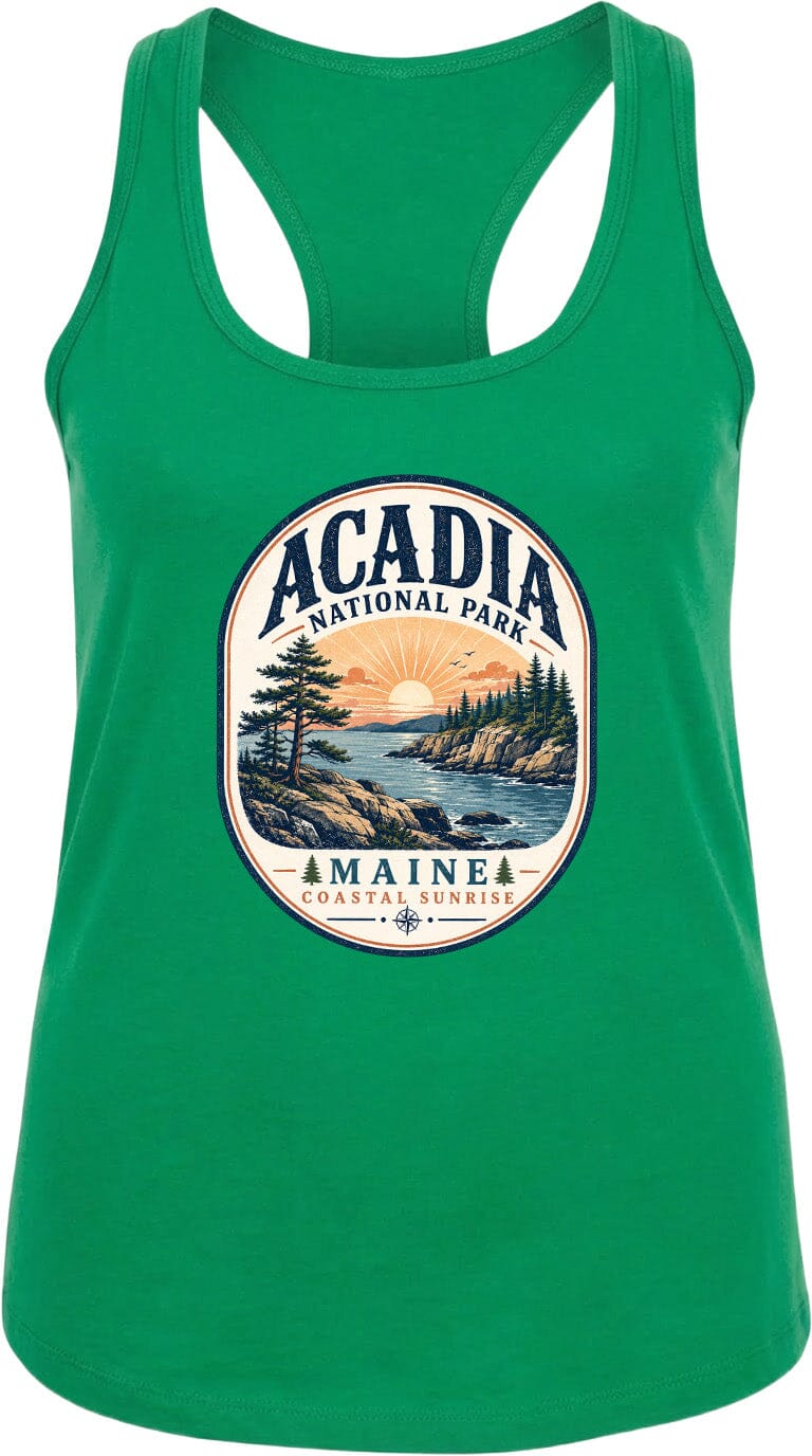 ADULT Acadia National Park Badge Chest Logo T Shirt | Hoodie | Long Sleeve | Sweatshirt | Crew Neck | Tank Top 2 Fiesta Doodle waterproof vinyl sticker. dishwasher safe outdoor sticker.