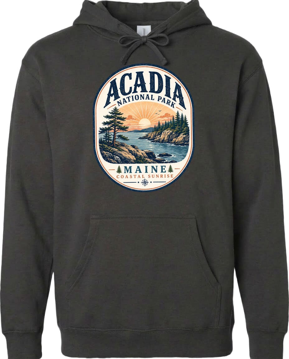 ADULT Acadia National Park Badge Chest Logo T Shirt | Hoodie | Long Sleeve | Sweatshirt | Crew Neck | Tank Top 2 Fiesta Doodle waterproof vinyl sticker. dishwasher safe outdoor sticker.