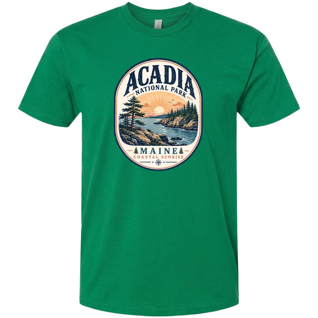 ADULT Acadia National Park Badge Chest Logo T Shirt | Hoodie | Long Sleeve | Sweatshirt | Crew Neck | Tank Top 2 Fiesta Doodle waterproof vinyl sticker. dishwasher safe outdoor sticker.