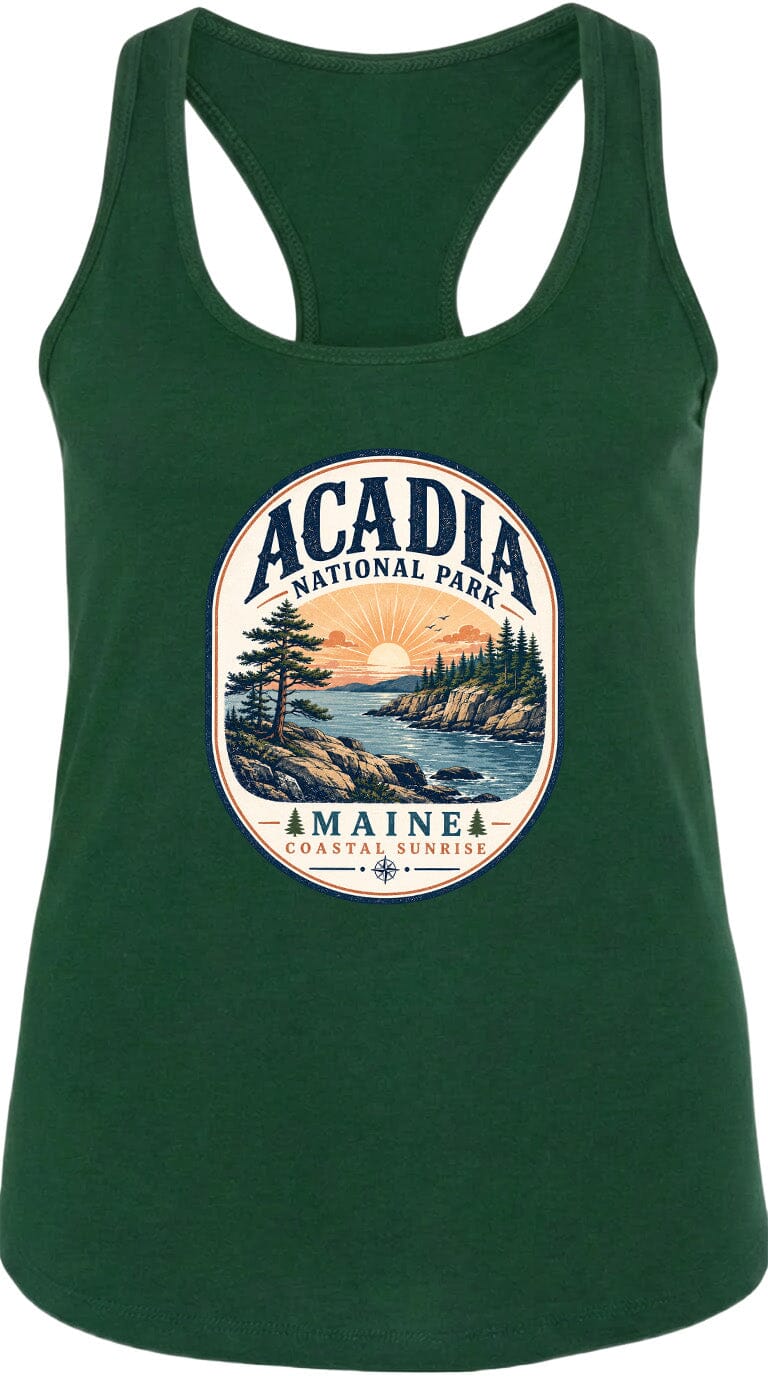 ADULT Acadia National Park Badge Chest Logo T Shirt | Hoodie | Long Sleeve | Sweatshirt | Crew Neck | Tank Top 2 Fiesta Doodle waterproof vinyl sticker. dishwasher safe outdoor sticker.
