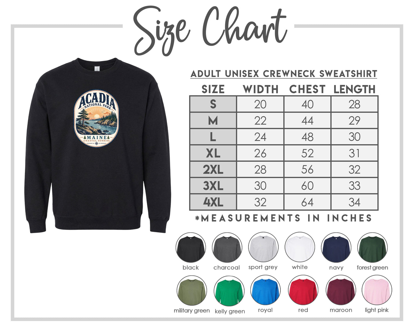 ADULT Acadia National Park Badge Chest Logo T Shirt | Hoodie | Long Sleeve | Sweatshirt | Crew Neck | Tank Top 2 Fiesta Doodle waterproof vinyl sticker. dishwasher safe outdoor sticker.