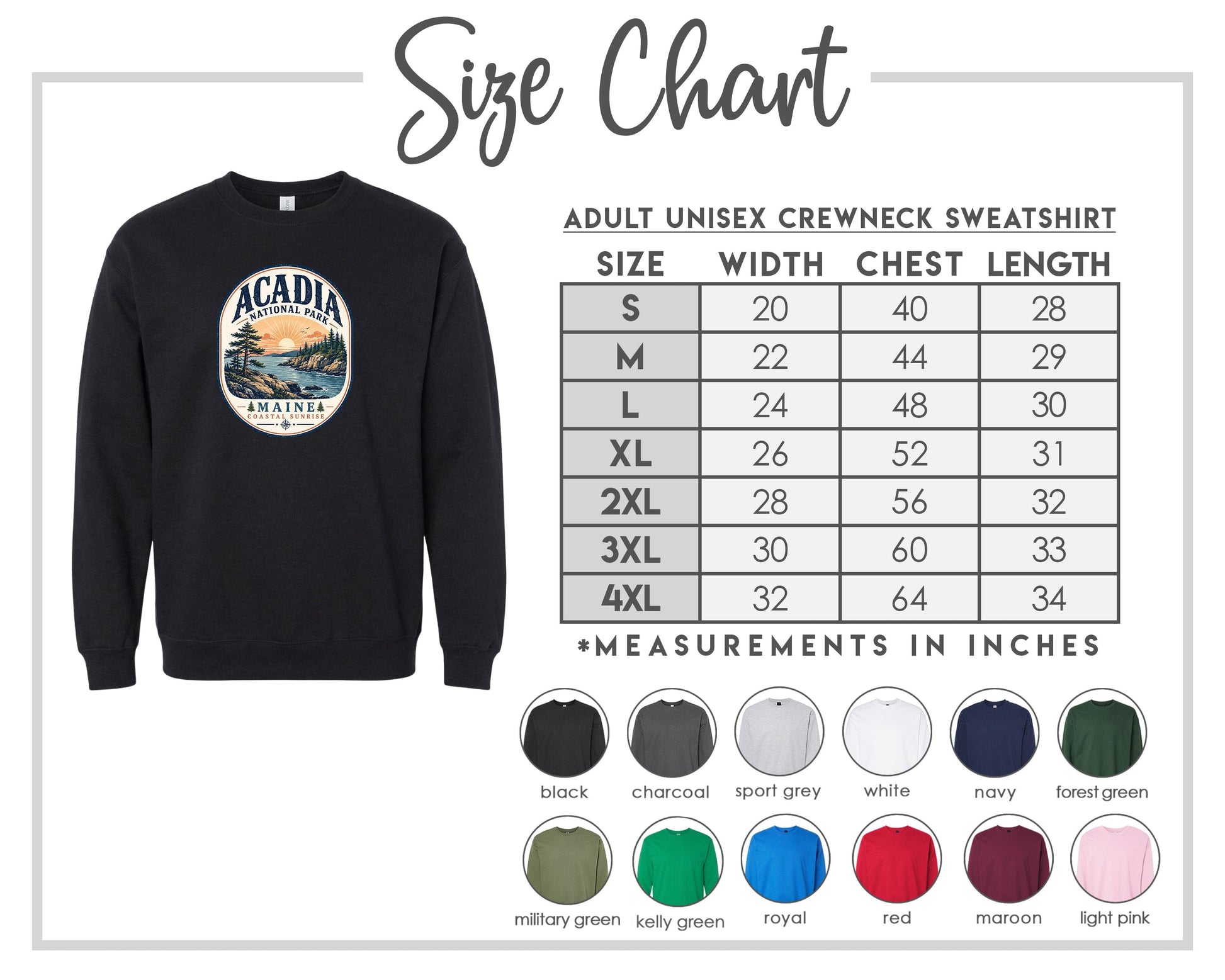 ADULT Acadia National Park Badge Chest Logo T Shirt | Hoodie | Long Sleeve | Sweatshirt | Crew Neck | Tank Top 2 Fiesta Doodle waterproof vinyl sticker. dishwasher safe outdoor sticker.