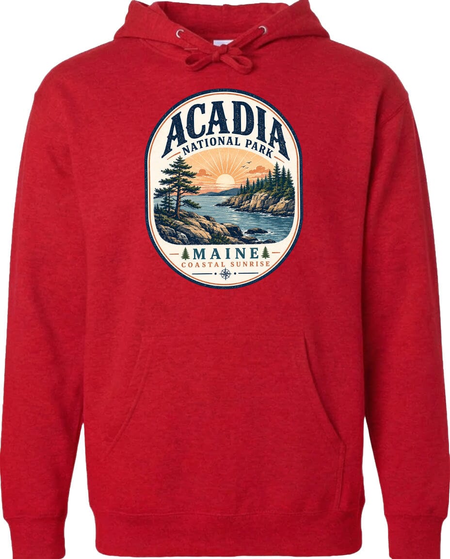 ADULT Acadia National Park Badge Chest Logo T Shirt | Hoodie | Long Sleeve | Sweatshirt | Crew Neck | Tank Top 2 Fiesta Doodle waterproof vinyl sticker. dishwasher safe outdoor sticker.