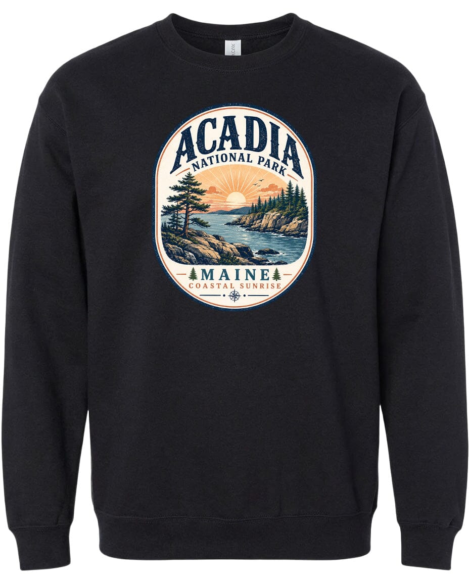 ADULT Acadia National Park Badge Chest Logo T Shirt | Hoodie | Long Sleeve | Sweatshirt | Crew Neck | Tank Top 2 Fiesta Doodle waterproof vinyl sticker. dishwasher safe outdoor sticker.