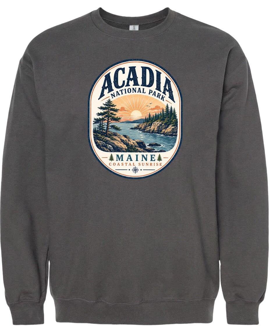 ADULT Acadia National Park Badge Chest Logo T Shirt | Hoodie | Long Sleeve | Sweatshirt | Crew Neck | Tank Top 2 Fiesta Doodle waterproof vinyl sticker. dishwasher safe outdoor sticker.
