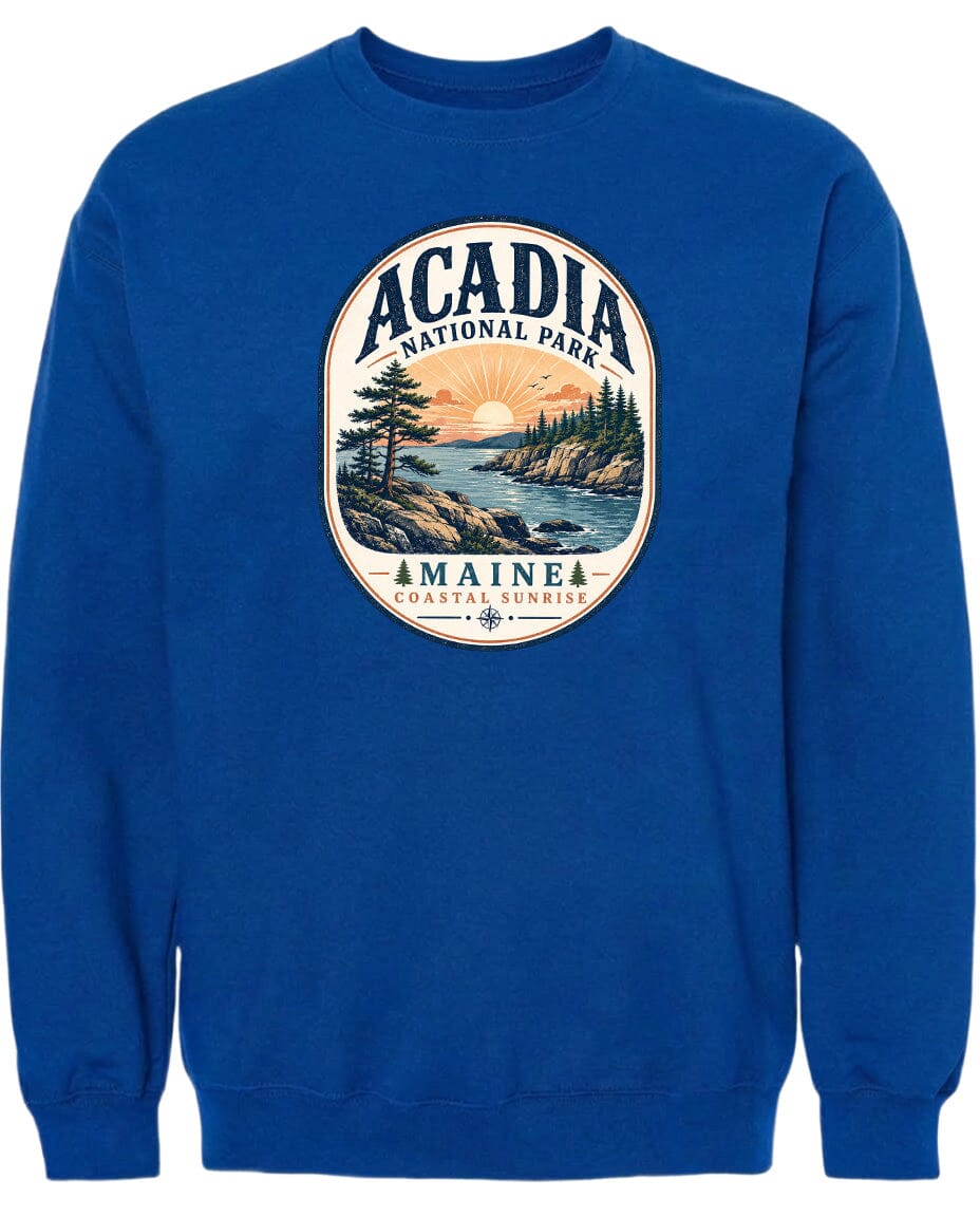 ADULT Acadia National Park Badge Chest Logo T Shirt | Hoodie | Long Sleeve | Sweatshirt | Crew Neck | Tank Top 2 Fiesta Doodle waterproof vinyl sticker. dishwasher safe outdoor sticker.
