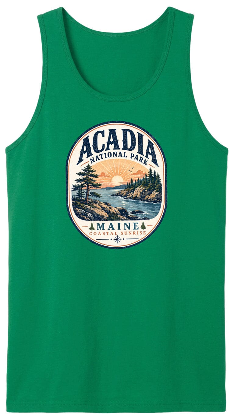 ADULT Acadia National Park Badge Chest Logo T Shirt | Hoodie | Long Sleeve | Sweatshirt | Crew Neck | Tank Top 2 Fiesta Doodle waterproof vinyl sticker. dishwasher safe outdoor sticker.