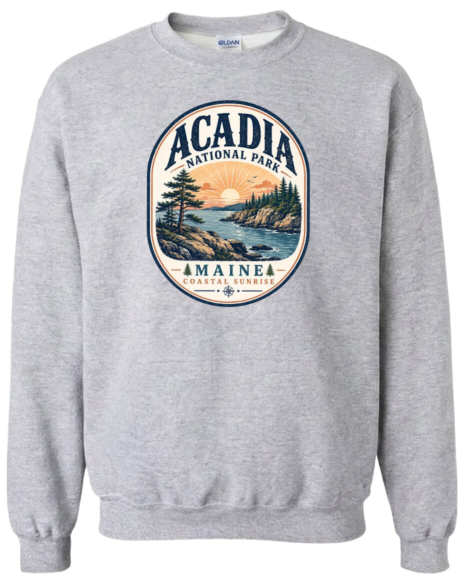 ADULT Acadia National Park Badge Chest Logo T Shirt | Hoodie | Long Sleeve | Sweatshirt | Crew Neck | Tank Top 2 Fiesta Doodle waterproof vinyl sticker. dishwasher safe outdoor sticker.