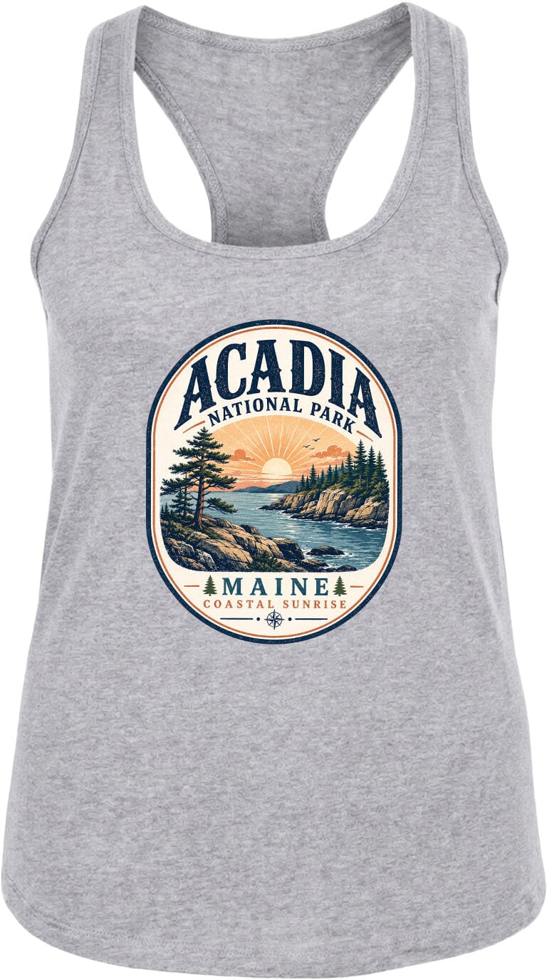 ADULT Acadia National Park Badge Chest Logo T Shirt | Hoodie | Long Sleeve | Sweatshirt | Crew Neck | Tank Top 2 Fiesta Doodle waterproof vinyl sticker. dishwasher safe outdoor sticker.