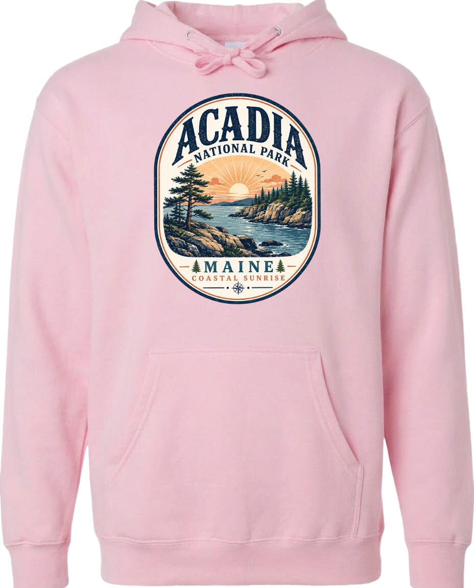 ADULT Acadia National Park Badge Chest Logo T Shirt | Hoodie | Long Sleeve | Sweatshirt | Crew Neck | Tank Top 2 Fiesta Doodle waterproof vinyl sticker. dishwasher safe outdoor sticker.
