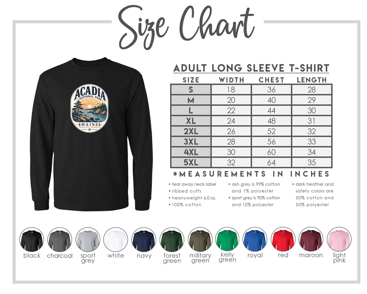 ADULT Acadia National Park Badge Chest Logo T Shirt | Hoodie | Long Sleeve | Sweatshirt | Crew Neck | Tank Top 2 Fiesta Doodle waterproof vinyl sticker. dishwasher safe outdoor sticker.