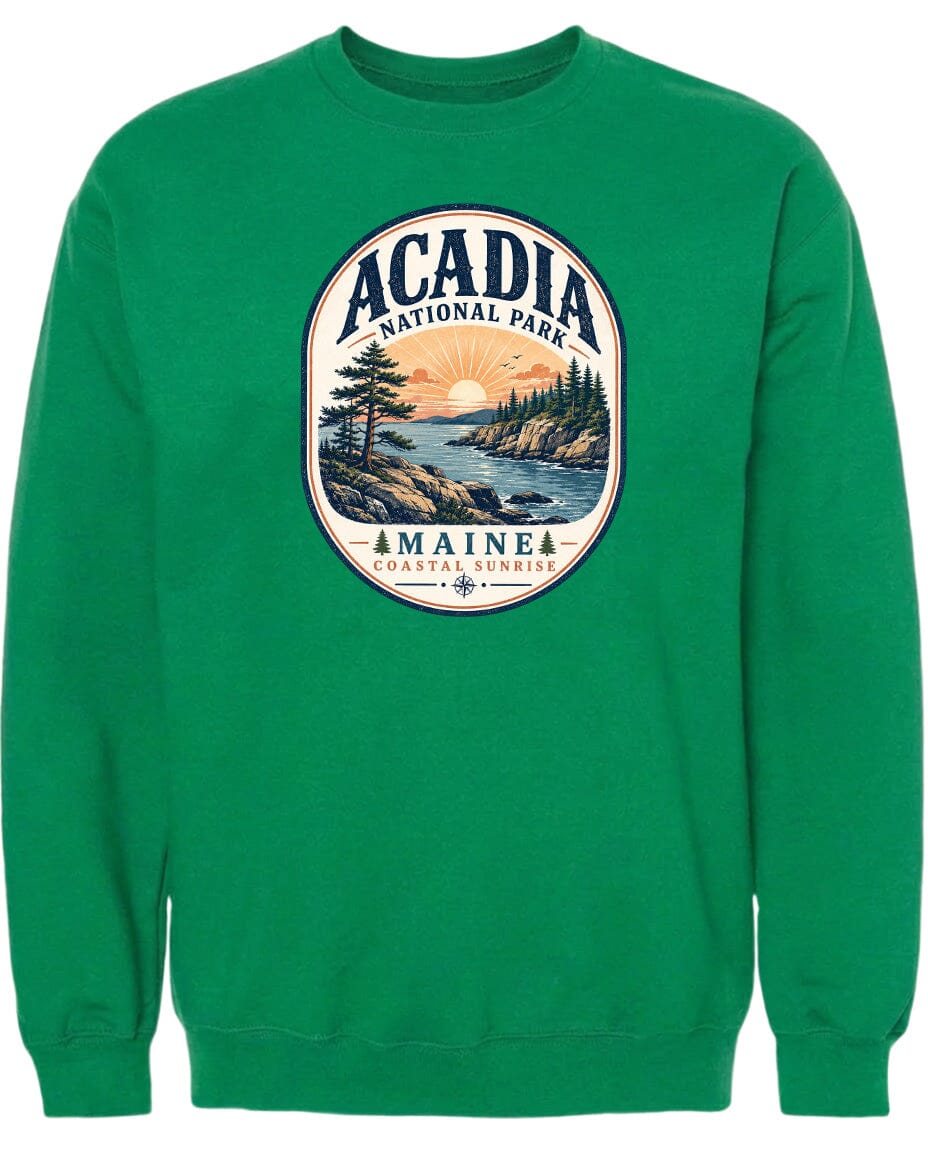 ADULT Acadia National Park Badge Chest Logo T Shirt | Hoodie | Long Sleeve | Sweatshirt | Crew Neck | Tank Top 2 Fiesta Doodle waterproof vinyl sticker. dishwasher safe outdoor sticker.