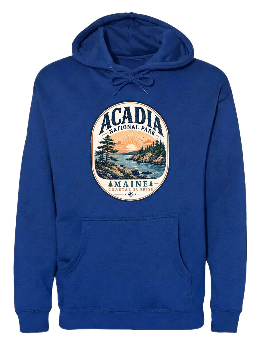 ADULT Acadia National Park Badge Chest Logo T Shirt | Hoodie | Long Sleeve | Sweatshirt | Crew Neck | Tank Top 2 Fiesta Doodle waterproof vinyl sticker. dishwasher safe outdoor sticker.