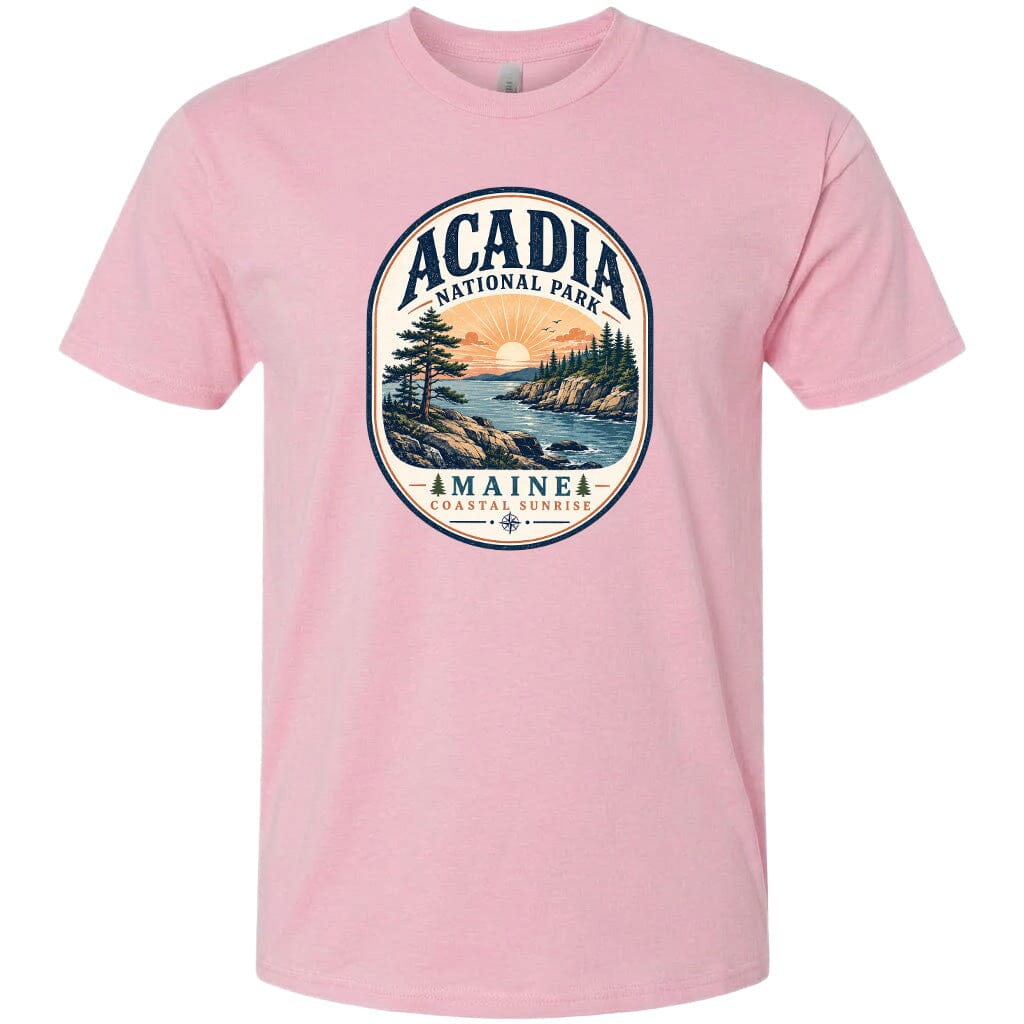 ADULT Acadia National Park Badge Chest Logo T Shirt | Hoodie | Long Sleeve | Sweatshirt | Crew Neck | Tank Top 2 Fiesta Doodle waterproof vinyl sticker. dishwasher safe outdoor sticker.