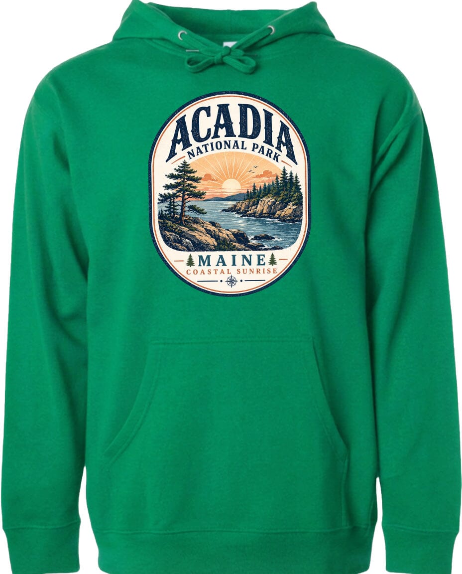 ADULT Acadia National Park Badge Chest Logo T Shirt | Hoodie | Long Sleeve | Sweatshirt | Crew Neck | Tank Top 2 Fiesta Doodle waterproof vinyl sticker. dishwasher safe outdoor sticker.