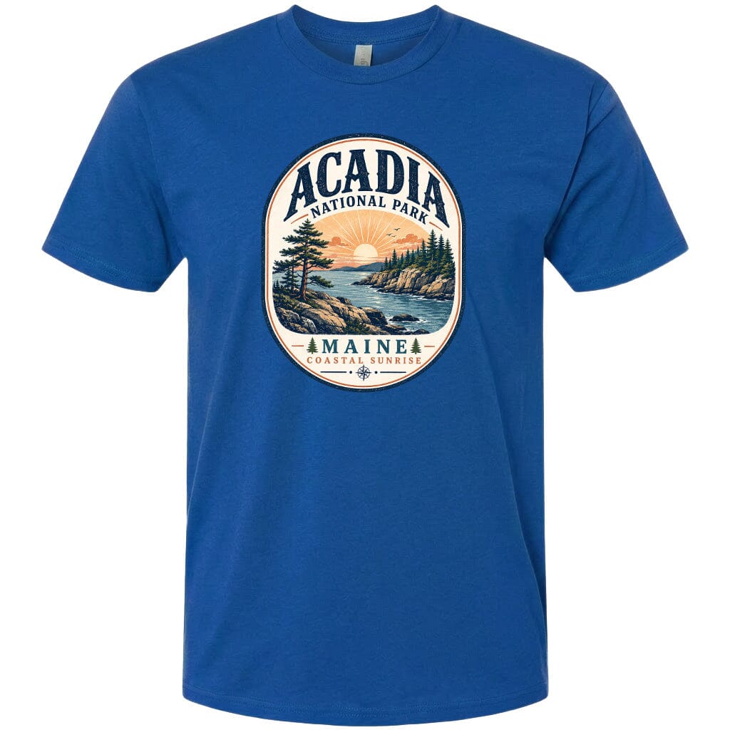 ADULT Acadia National Park Badge Chest Logo T Shirt | Hoodie | Long Sleeve | Sweatshirt | Crew Neck | Tank Top 2 Fiesta Doodle waterproof vinyl sticker. dishwasher safe outdoor sticker.