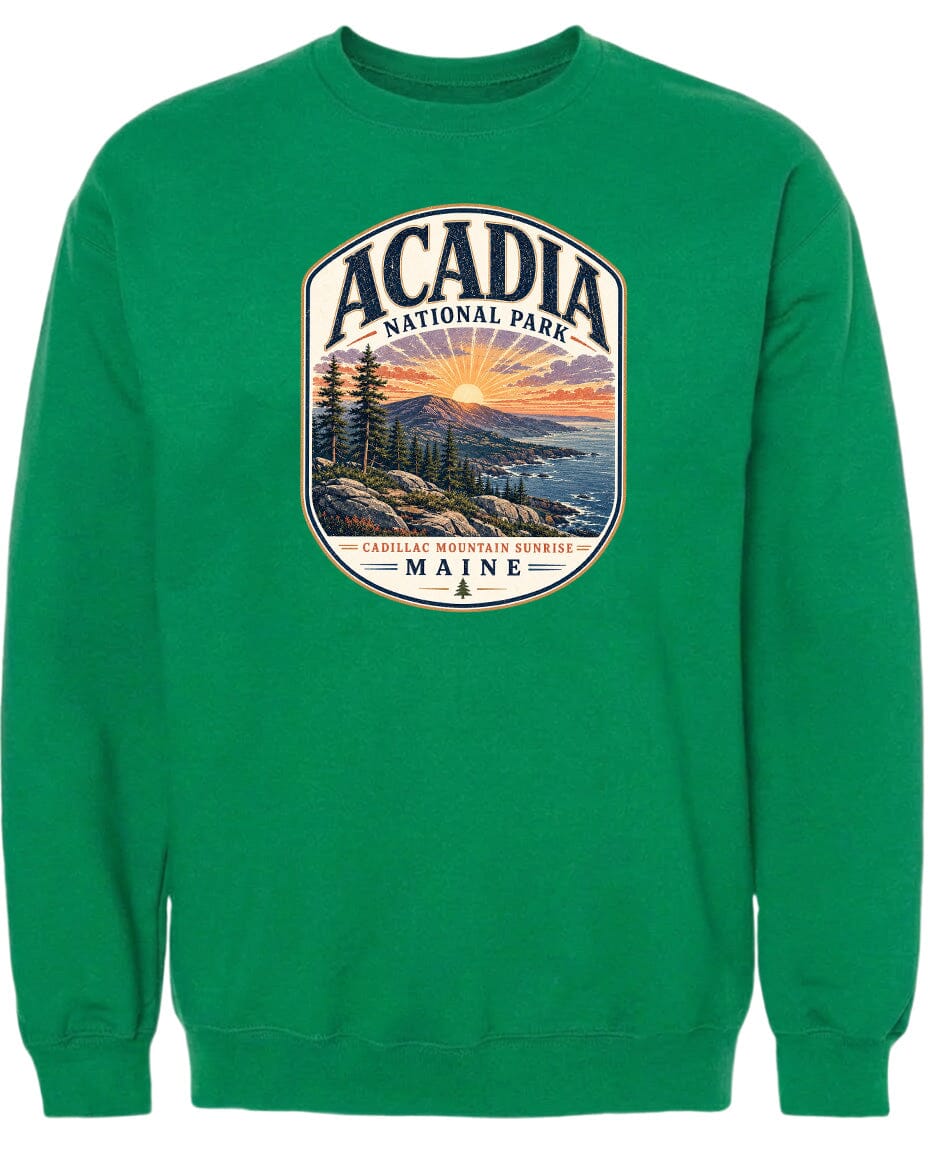 ADULT Acadia National Park Chest Logo T Shirt | Hoodie | Long Sleeve | Sweatshirt | Crew Neck | Tank Top 1 Fiesta Doodle waterproof vinyl sticker. dishwasher safe outdoor sticker.