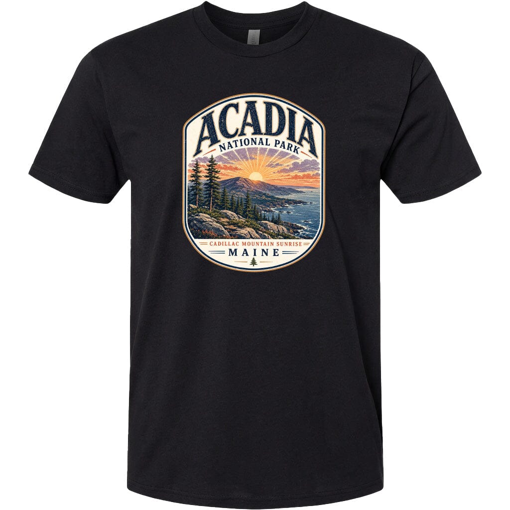 ADULT Acadia National Park Chest Logo T Shirt | Hoodie | Long Sleeve | Sweatshirt | Crew Neck | Tank Top 1 Fiesta Doodle waterproof vinyl sticker. dishwasher safe outdoor sticker.