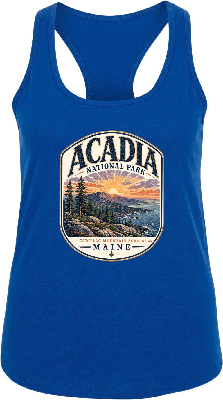 ADULT Acadia National Park Chest Logo T Shirt | Hoodie | Long Sleeve | Sweatshirt | Crew Neck | Tank Top 1 Fiesta Doodle waterproof vinyl sticker. dishwasher safe outdoor sticker.