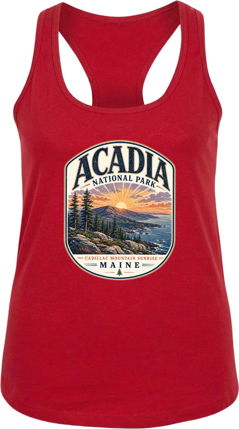 ADULT Acadia National Park Chest Logo T Shirt | Hoodie | Long Sleeve | Sweatshirt | Crew Neck | Tank Top 1 Fiesta Doodle waterproof vinyl sticker. dishwasher safe outdoor sticker.