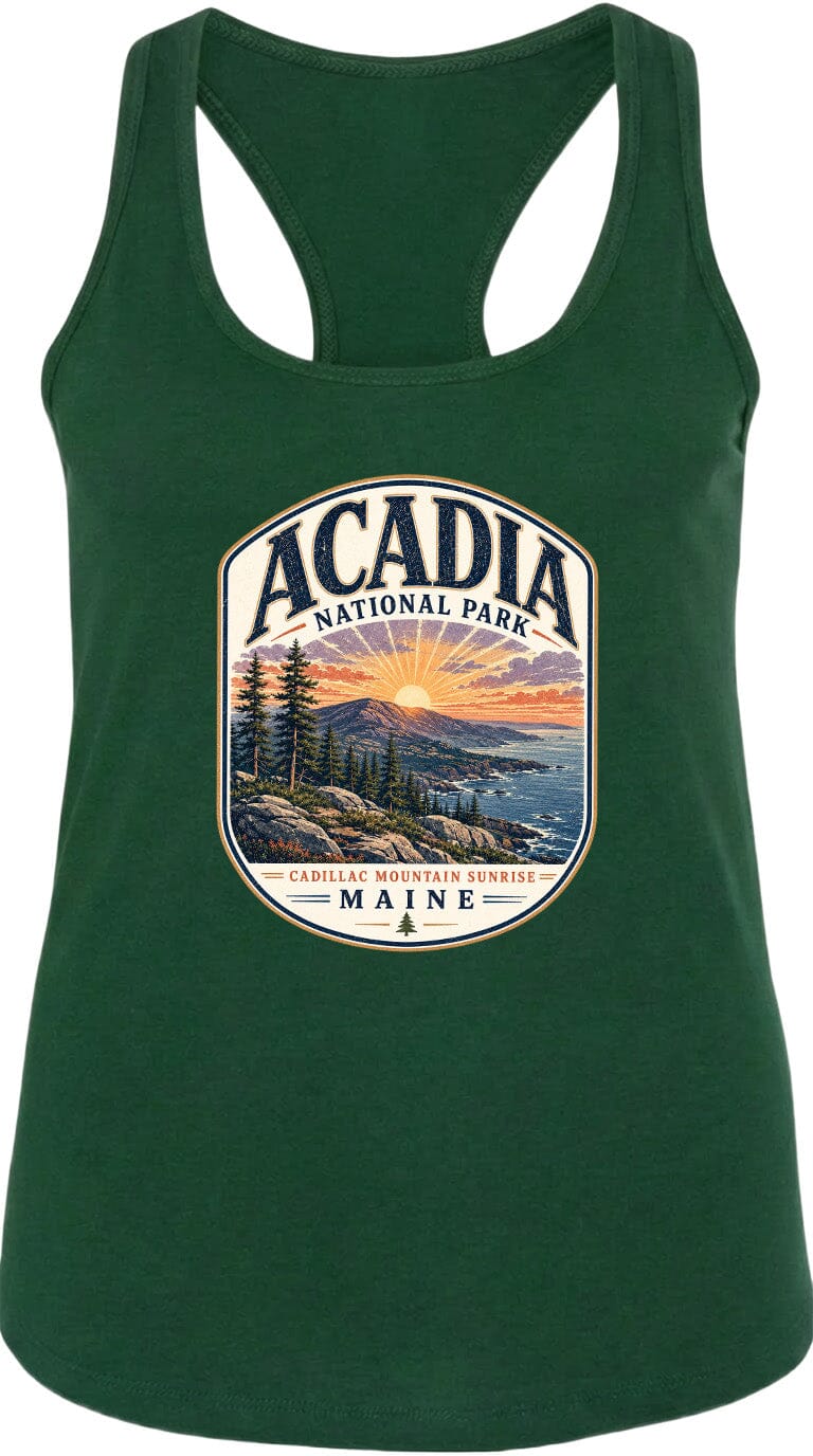 ADULT Acadia National Park Chest Logo T Shirt | Hoodie | Long Sleeve | Sweatshirt | Crew Neck | Tank Top 1 Fiesta Doodle waterproof vinyl sticker. dishwasher safe outdoor sticker.