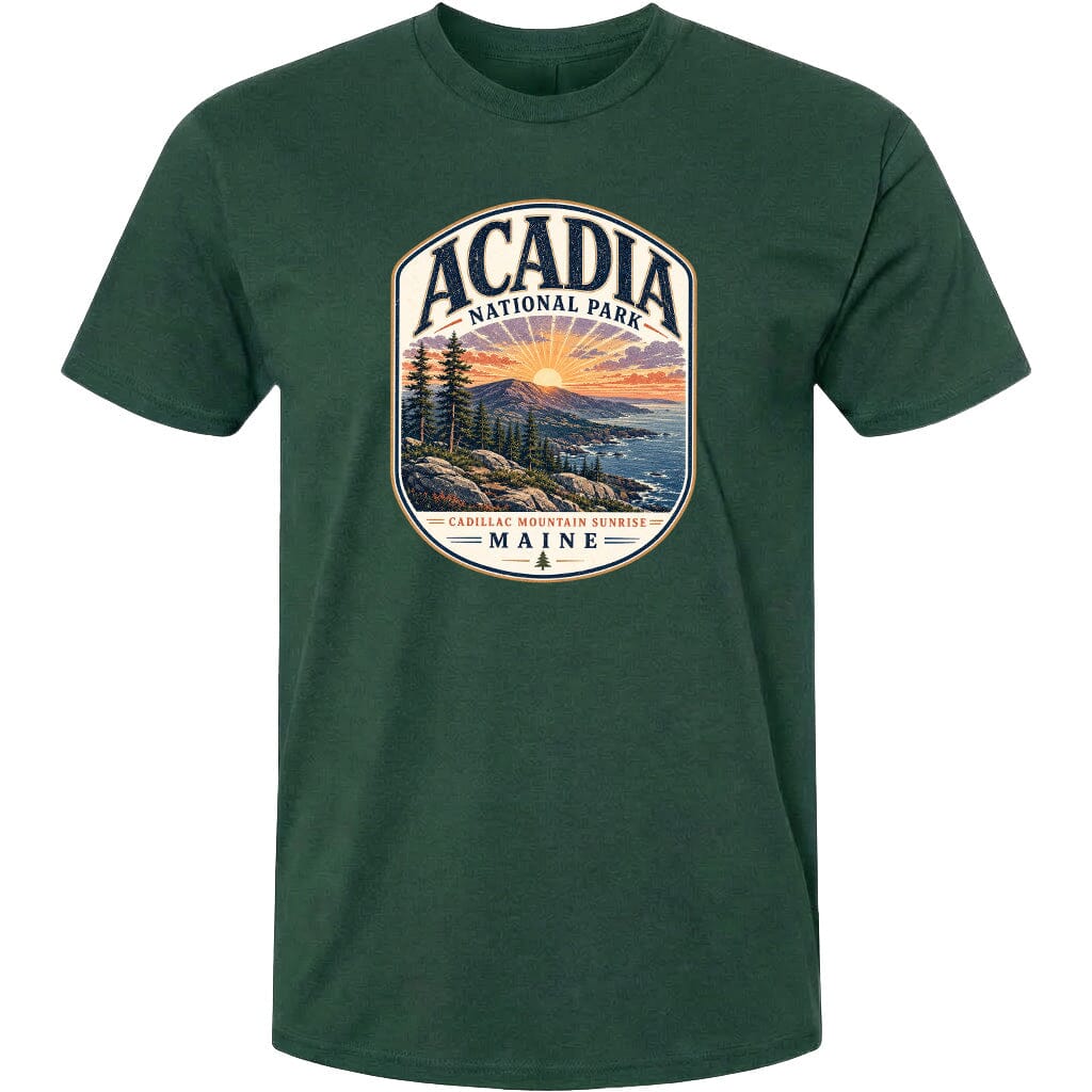 ADULT Acadia National Park Chest Logo T Shirt | Hoodie | Long Sleeve | Sweatshirt | Crew Neck | Tank Top 1 Fiesta Doodle waterproof vinyl sticker. dishwasher safe outdoor sticker.