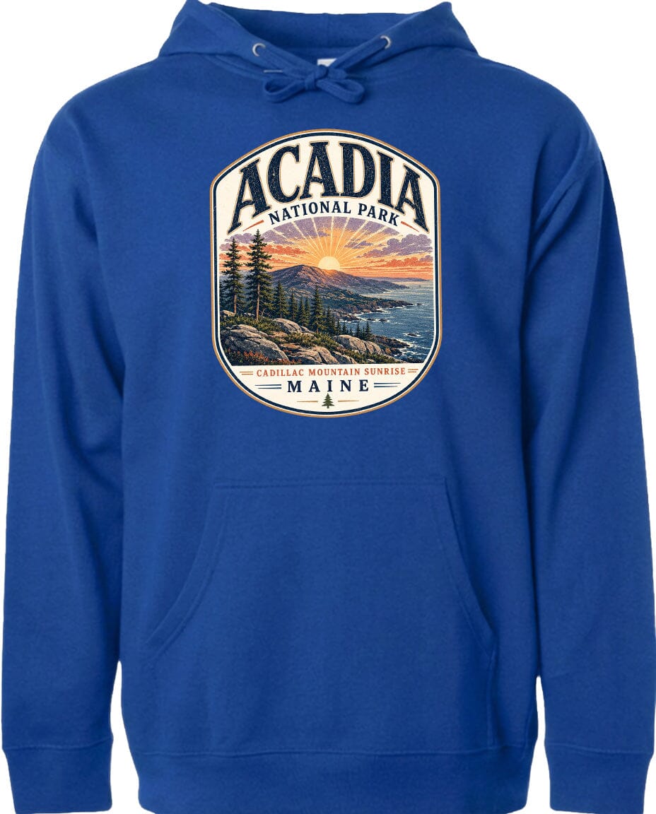 ADULT Acadia National Park Chest Logo T Shirt | Hoodie | Long Sleeve | Sweatshirt | Crew Neck | Tank Top 1 Fiesta Doodle waterproof vinyl sticker. dishwasher safe outdoor sticker.